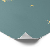 天真夜三日月の金ゴールド結婚の歓迎 ポスター (角)