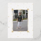 天真夜中の星お祝い 箔招待状 (裏面)