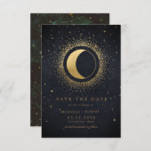 天真夜中の星の写真Save The Date 招待状 (正面/裏面)