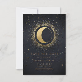 天真夜中の星の写真Save The Date 招待状