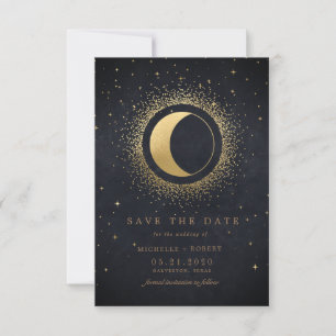 天真夜中の星の写真Save The Date 招待状