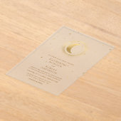 天真夜中の星結婚の アクリル招待状 (レイダウン)