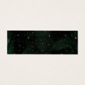 天真夜中の緑の金ゴールド結婚のウェブサイトカード (裏面)