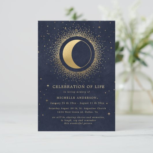 天真夜中の青い星お祝い 招待状 (スタンド正面)