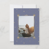 天真夜中の青い星の写真Save The Date 招待状 (裏面)