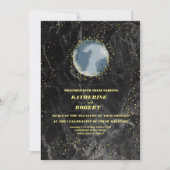 天真夜中の青い星の月の結婚インビタ 招待状 (正面)