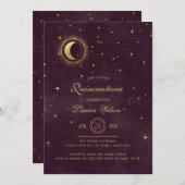 天真夜中の青金ゴールド星キンセアニェラinv 招待状 (正面/裏面)