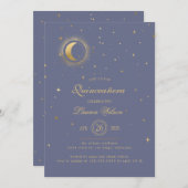 天真夜中の青金ゴールド星キンセアニェラinv 招待状 (正面/裏面)