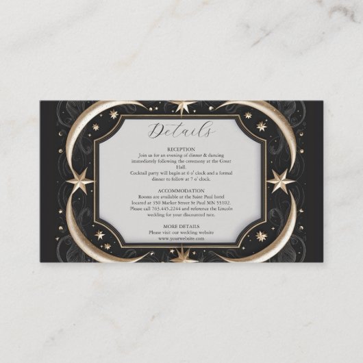 天真夜中ブラックスターズムーン結婚ズ エンクロージャーカード (正面)