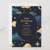 天真夜中ブルースターズムーン結婚ズ 招待状 (正面)