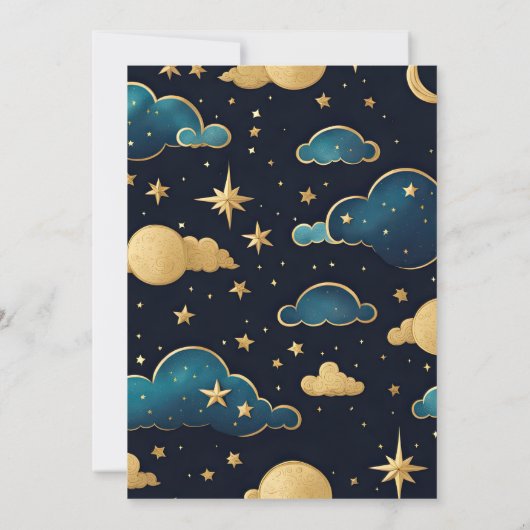 天真夜中ブルースターズムーン結婚ズ 招待状 (裏面)