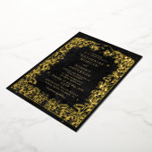 天真夜中ブルースターズムーン結婚ズ 箔招待状 (回転した状態)