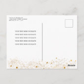 天真夜中ブルー金ゴールドスタームーンキンセアニェラ ポストカード (裏面)