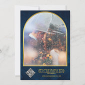 天真夜中ブルー金ゴールドスタームーンサン結婚ズ 招待状 (裏面)