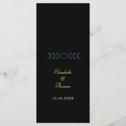 天真夜月結婚月 メニュー (裏面)