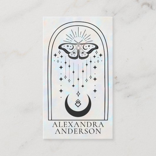 天真暗の蛾と月ホログラフィー 名刺 (正面)