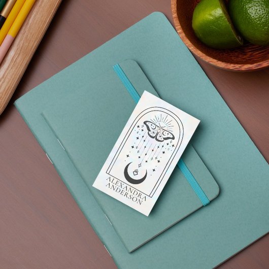 天真暗の蛾と月ホログラフィー 名刺