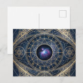 天眼 ─ 神聖幾何学十二星座宇宙 ポストカード (正面/裏面)
