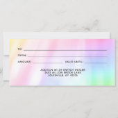 天神秘の月の女神のギフト証明書 (裏面)