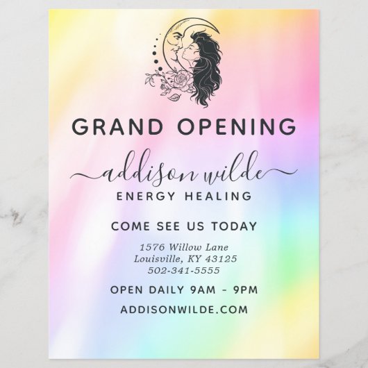 天神秘の月の女神レインボービジネス チラシ (正面)