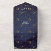 天神秘QRコード結婚の写真 オールインワン招待状 (外側)