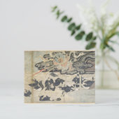 天神雷天神、鎌倉時代 ポストカード (スタンド正面)