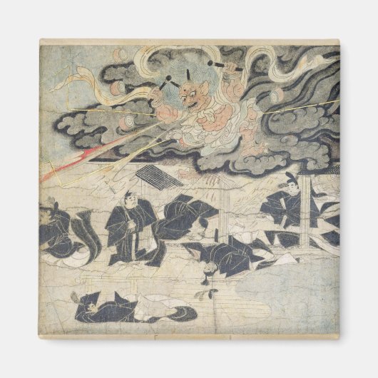 天神雷天神、鎌倉時代 マグネット (正面)