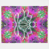 天禅ロータス フリースブランケット (正面(横))