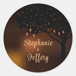 天秋の夜弦の光結婚の ラウンドシール