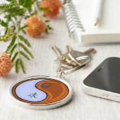 天秤座とウッドヤギ キーホルダー (側面)