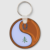 天秤座とウッドヤギ キーホルダー (裏面)