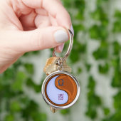 天秤座とウッドロースター キーホルダー (手)