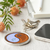 天秤座と木のヘビ キーホルダー (側面)