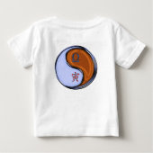 天秤座と木の虎のベビーボディスーツ ベビーTシャツ (裏面)