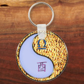 天秤座と火の雄鶏 キーホルダー (裏面)