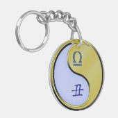 天秤座と金属オックス キーホルダー (正面左)