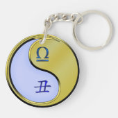 天秤座と金属オックス キーホルダー (裏面)