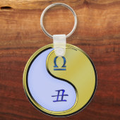 天秤座と金属オックス キーホルダー (裏面)