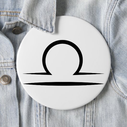 天秤座のギリシャの(占星術の)十二宮図の占星術の占星術の記号 缶バッジ (インサイチュ)