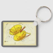 天秤座のクラシックな星座図:ウラニアの鏡 キーホルダー (正面)