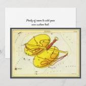 天秤座のクラシックな星座図：ウラニアの鏡 招待状 (正面/裏面)