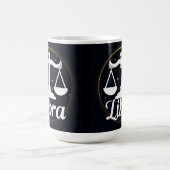 天秤座のシンボルと星と天秤 コーヒーマグカップ (中央)