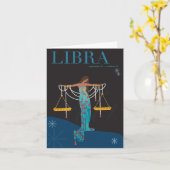 天秤座のノート カード (黄色い花)