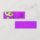 天秤座のプロフィールカード スキニー名刺 (正面/裏面)