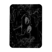 天秤座の地図Hevelius 1690黒 マグネット (縦)