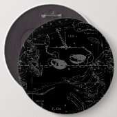 天秤座の地図Hevelius 1690黒 缶バッジ (正面&裏面)