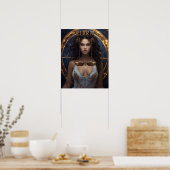 天秤座の女性ポ占星術のスター ポスター (キッチン)