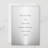 天秤座の星のサイン シルバー パーティー 招待状 (裏面)