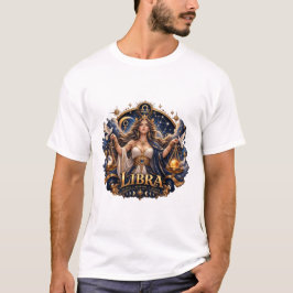 天秤座の星占いスケール 天体占星術 Tシャツ