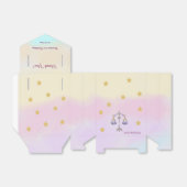 天秤座の水彩デザイン 1歳の誕生日 フェイバーボックス (折り畳みなし)
